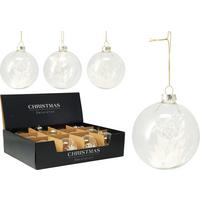 Glob de Crăciun din sticlă cca. 8 cm Ice - transparent, Basics, sticlă (8cm)