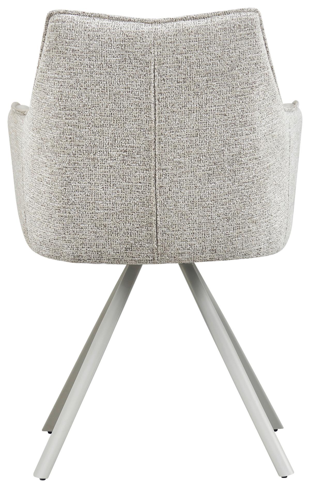 Armlehnstuhl Marian Beige ca. 56x89x61cm - Beige/Grau, Design, Holz/Textil (56/89/61cm) - Mömax