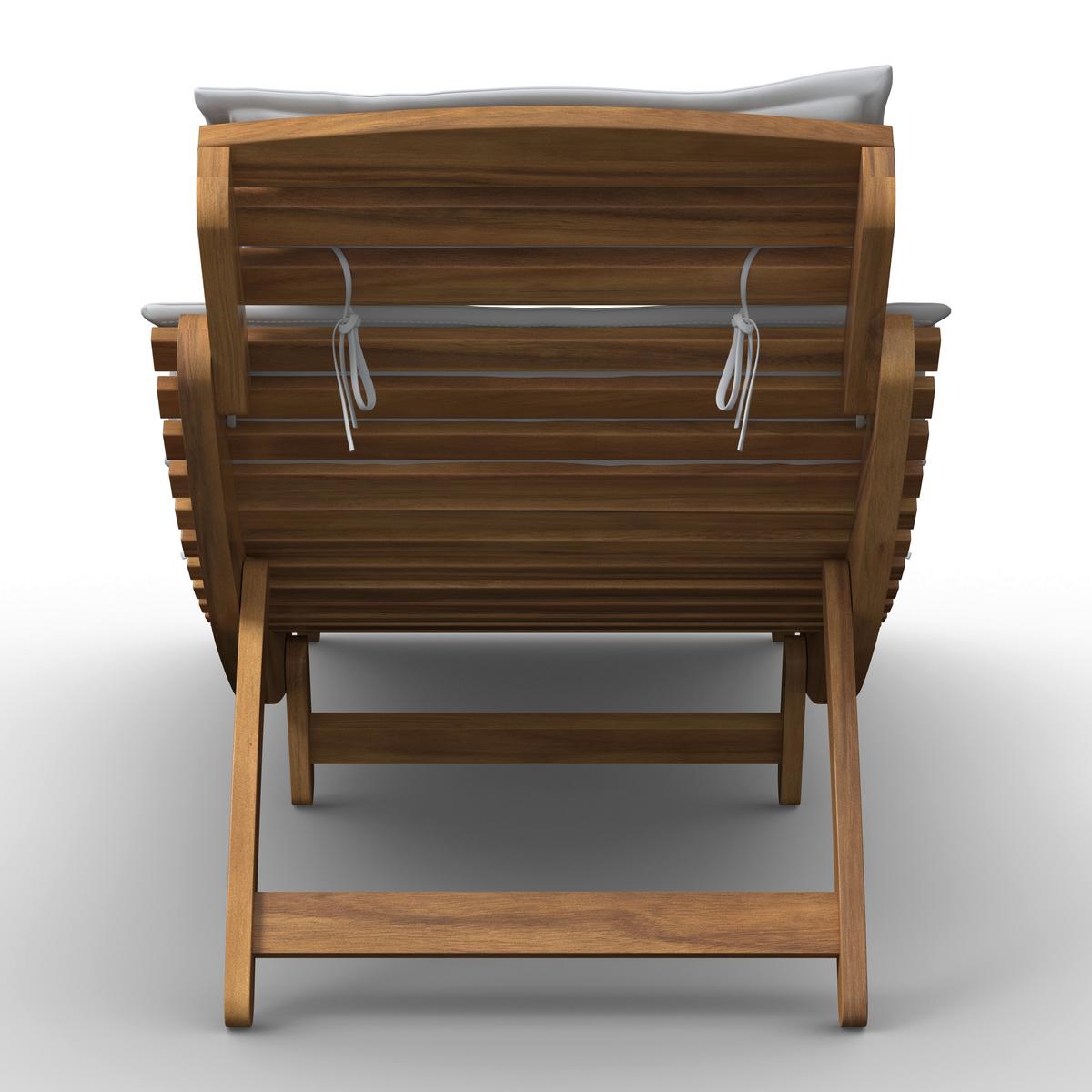 Napozóágy Natalie - bézs, Natur, textil/fa (180/62/54cm) - Mömax