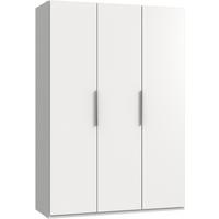 Drehtürenschrank Level 36A ca. 150x216x58 cm Weiß - Chromfarben/Weiß, MODERN, Holzwerkstoff (150/216/58cm) - MID.YOU
