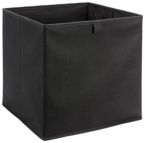Tárolódoboz Fekete Nino - fekete, Modern, karton/textil (32/32/32cm) - Mömax