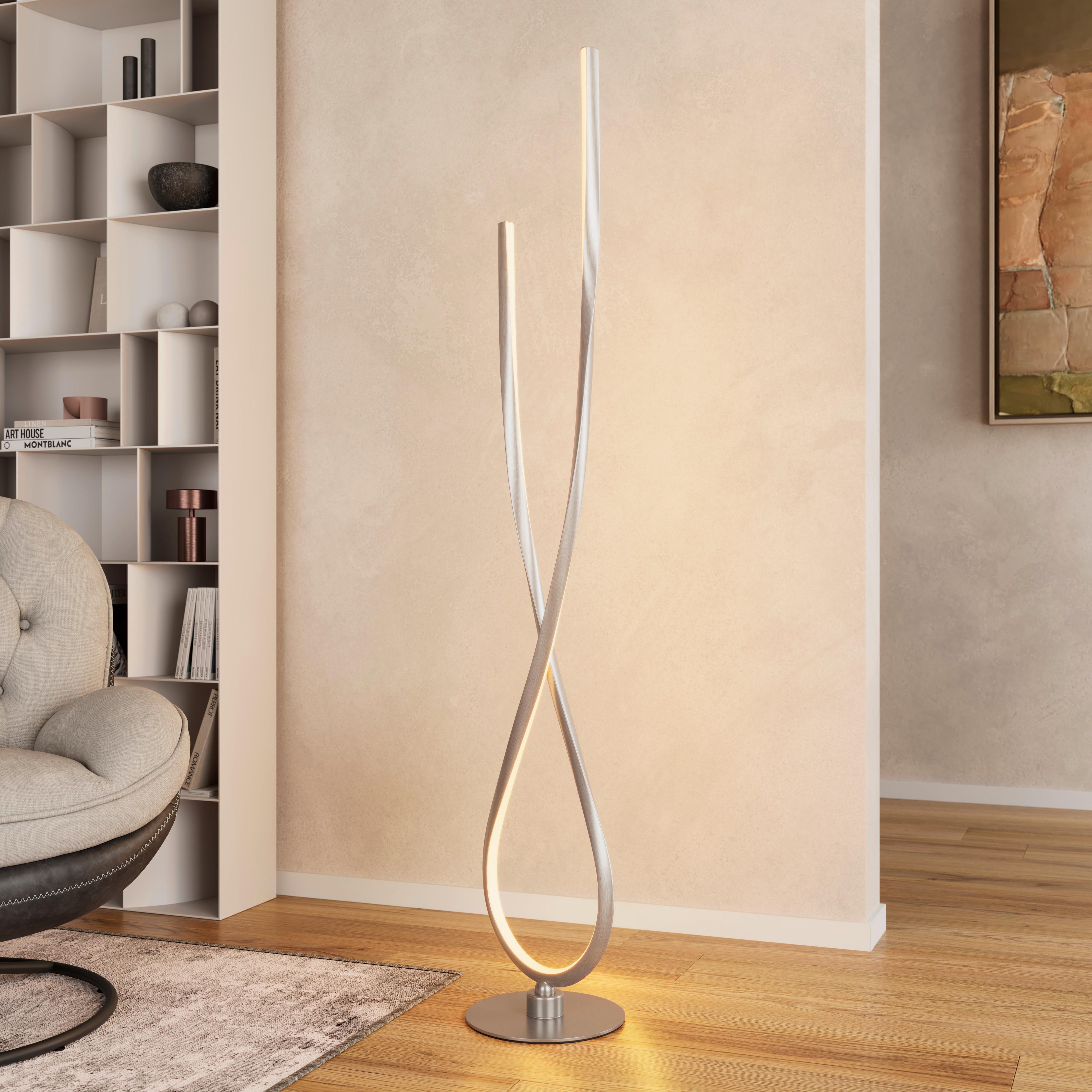LED-GOLVLAMPA KUI - champagne/svart, Modern, metall/plast (26l)