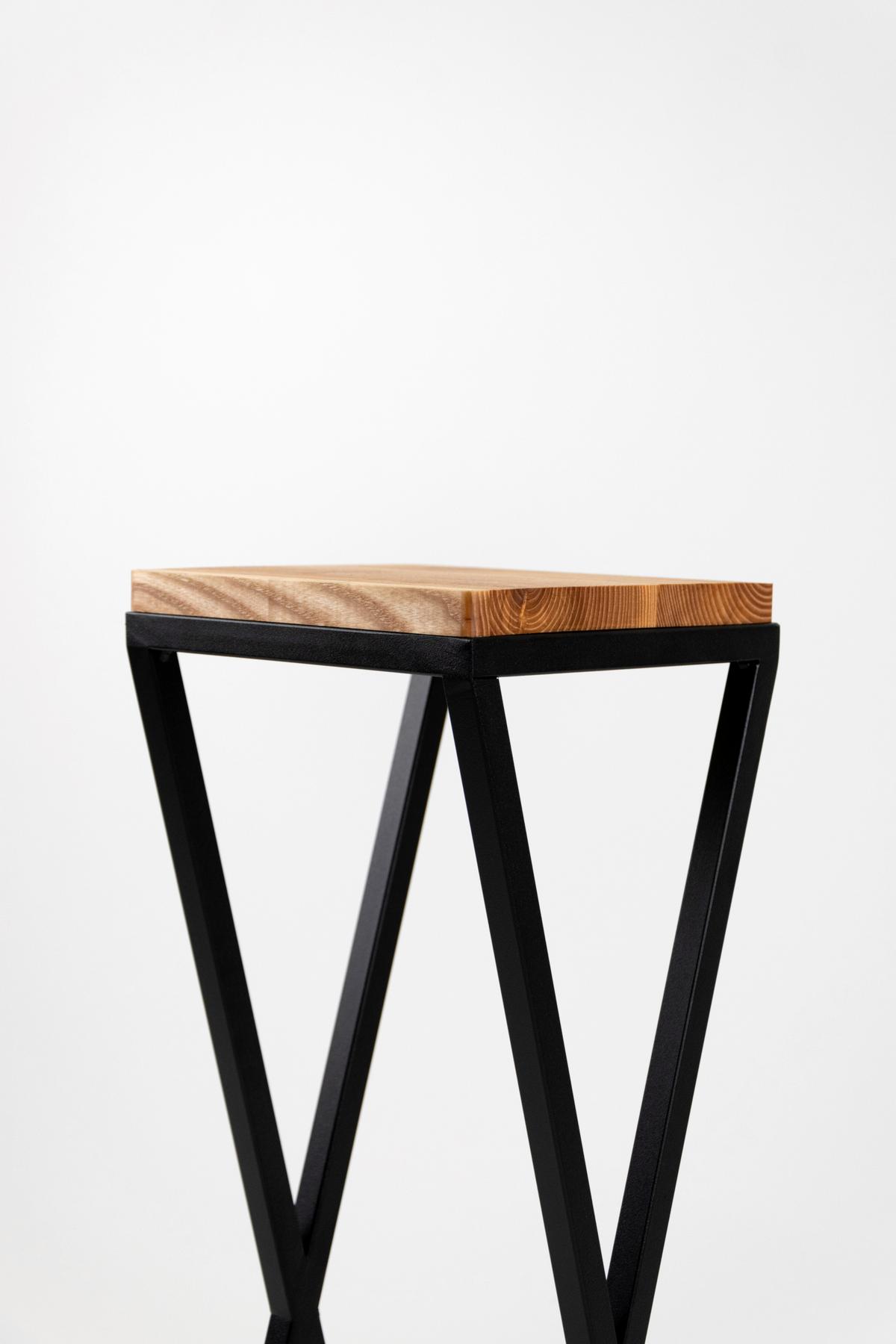 Blumenständer Schwarz - Schwarz, Basics, Metall (19/77/19cm)