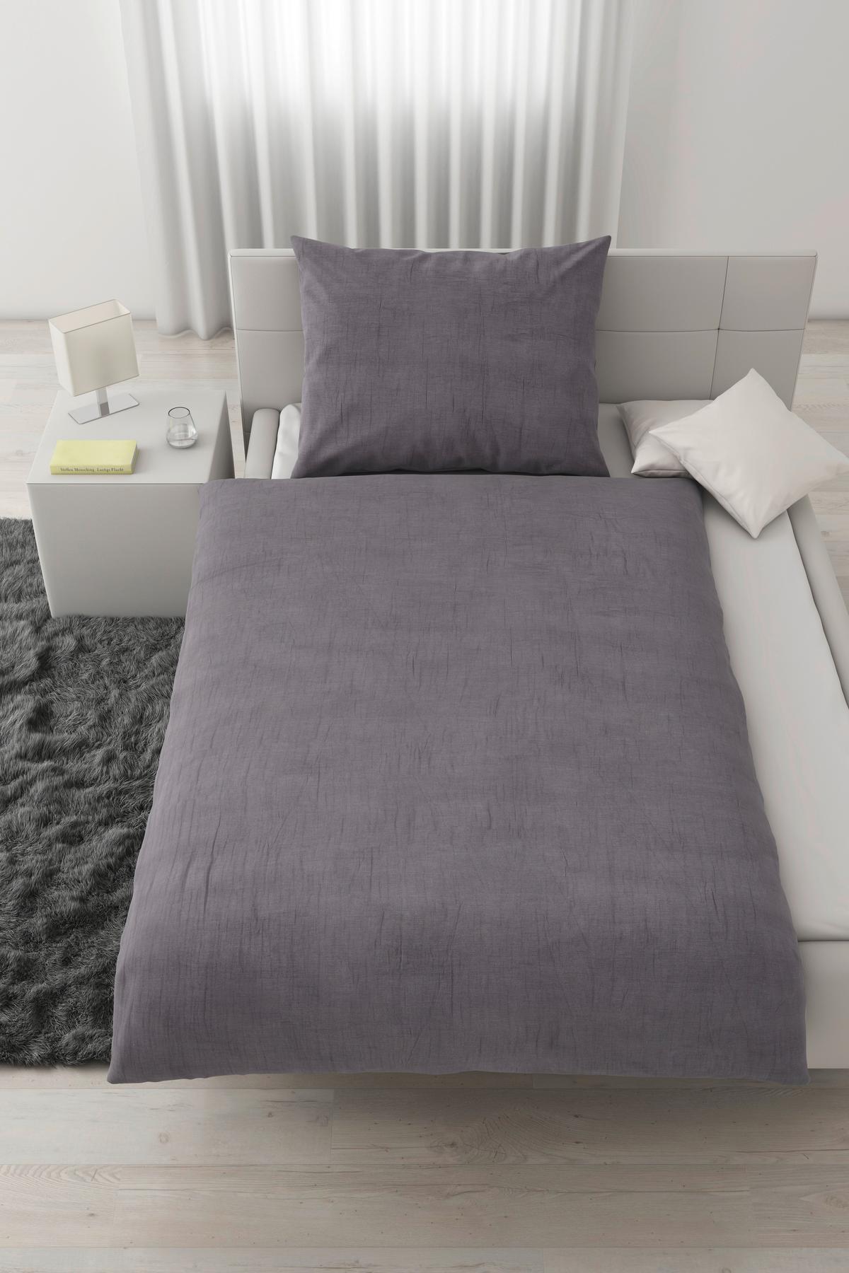 Bettwäscheset Melania - Grau, Lifestyle, Textil (160/210cm) - Modern Living