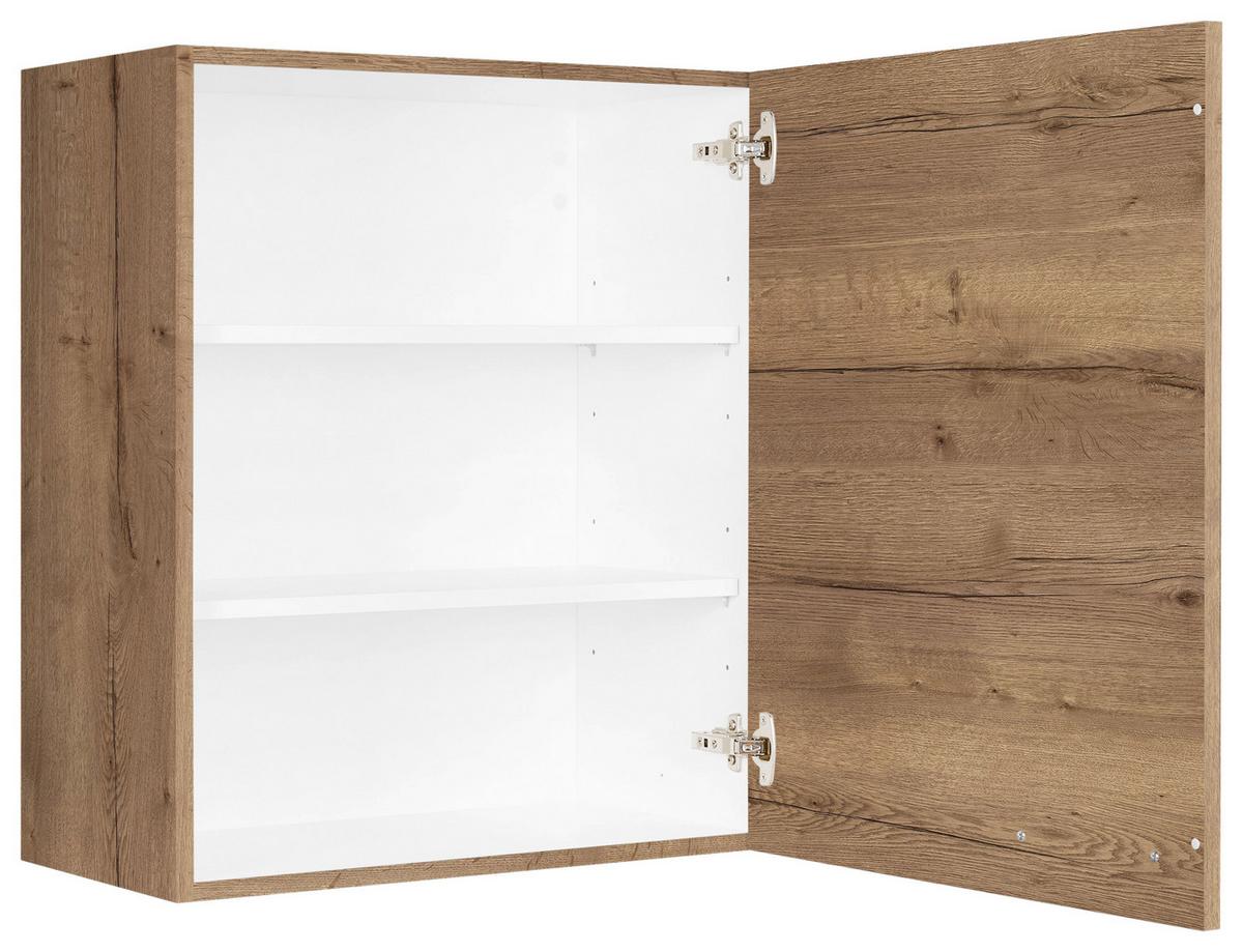 Küchenoberschrank Structura Eiche dunkel - Eiche dunkel/Schwarz, MODERN, Holzwerkstoff/Metall (60/72/35cm) - Nobilia
