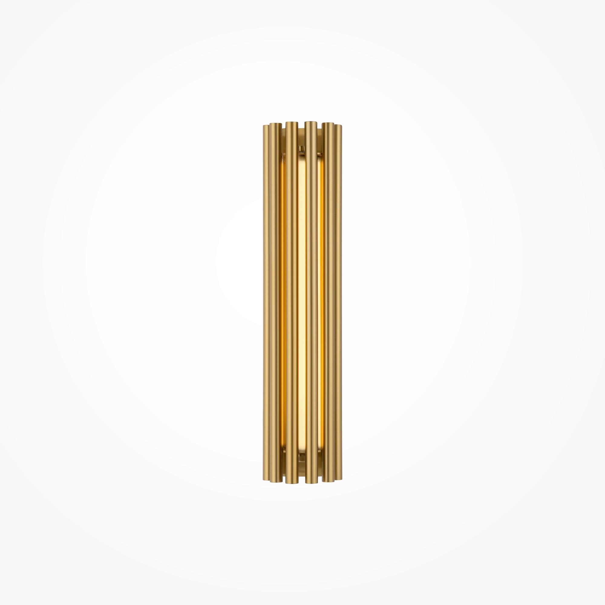 Wandleuchte Sonata Messingfarben max. 12 Watt - Messingfarben/Goldfarben, Trend, Kunststoff/Metall (8,1/36cm) - MAYTONI