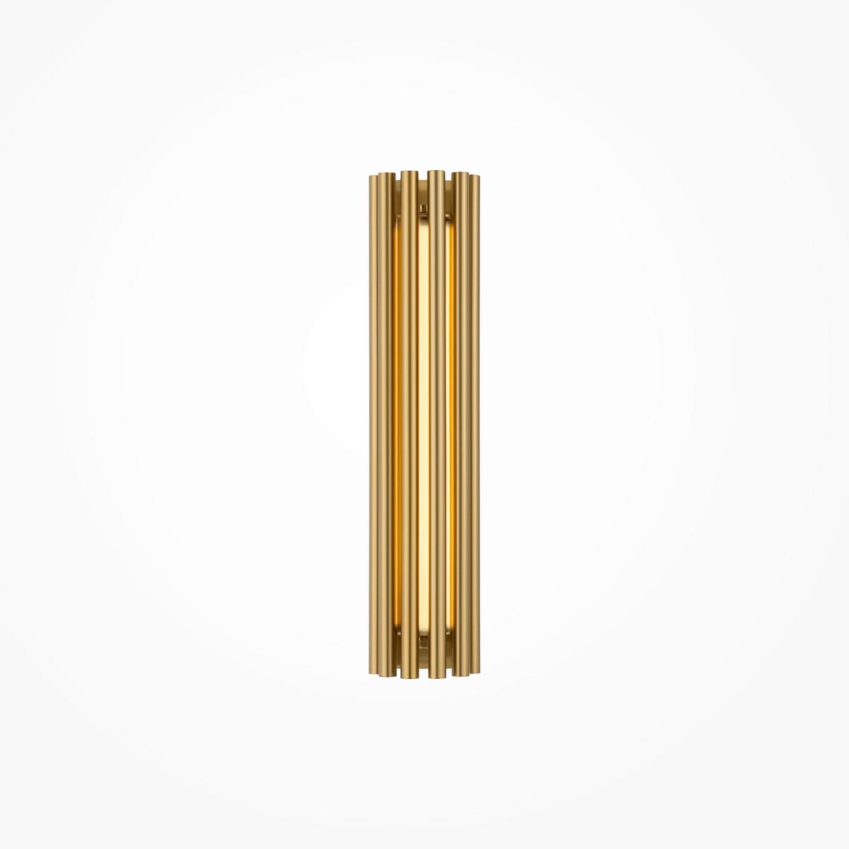 Wandleuchte Sonata Messingfarben max. 12 Watt - Messingfarben/Goldfarben, Trend, Kunststoff/Metall (8,1/36cm) - MAYTONI