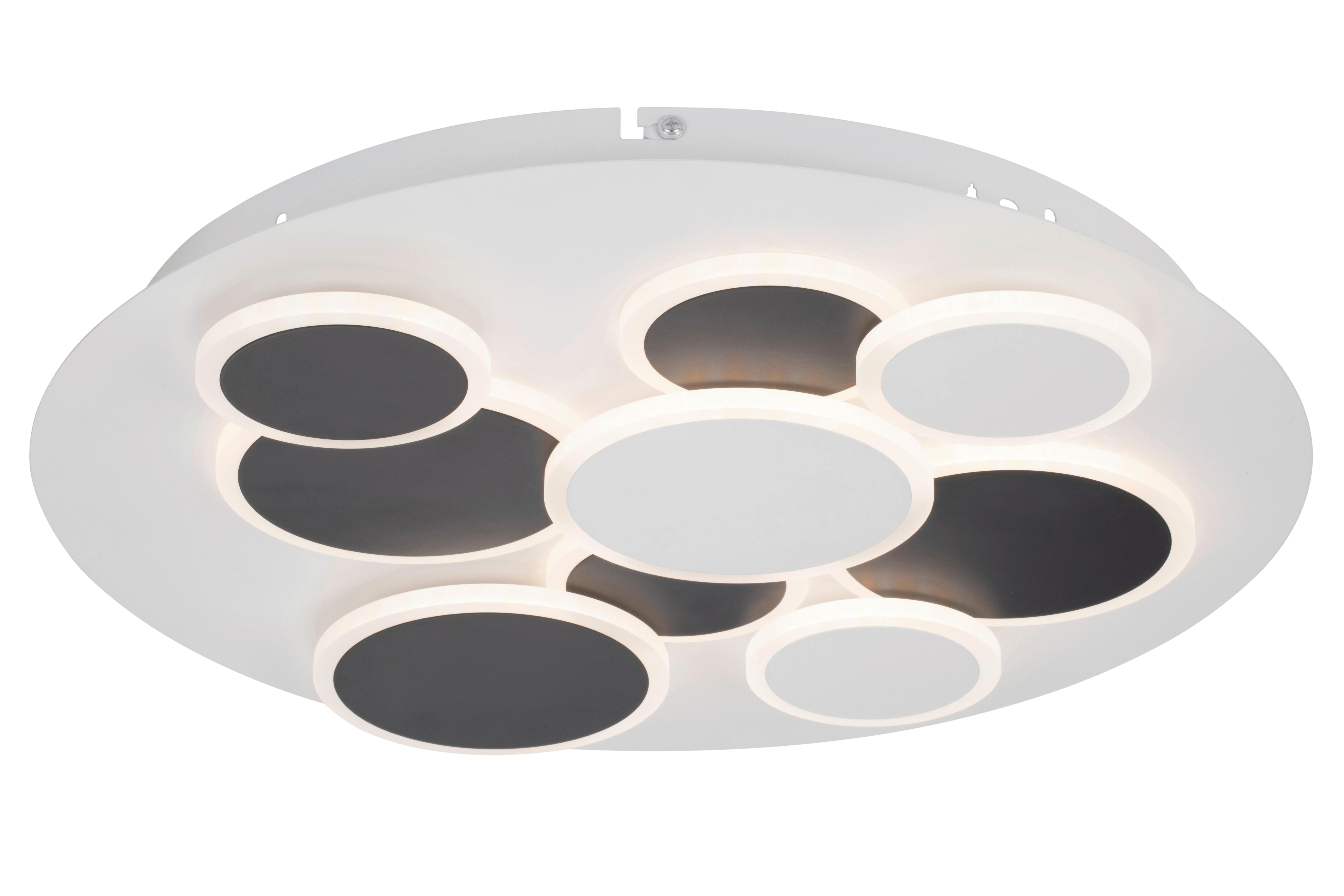 LAMPA SUFITOWA LED BLACKBURN *SBN* - czarny/biały, Trend, tworzywo sztuczne/metal (46,8/6cm) - Novel