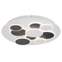 LAMPA SUFITOWA LED BLACKBURN *SBN* - czarny/biały, Trend, tworzywo sztuczne/metal (46,8/6cm) - Novel