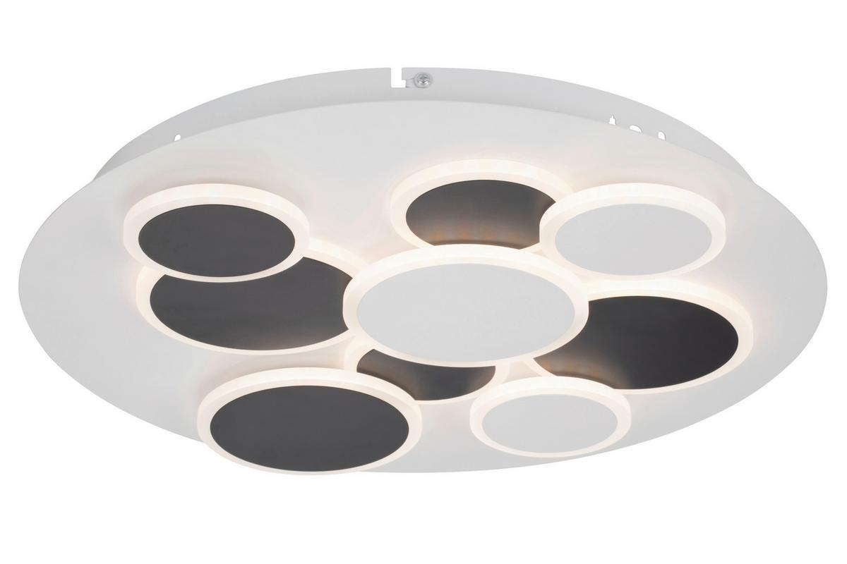 LAMPA SUFITOWA LED BLACKBURN *SBN* - czarny/biały, Trend, tworzywo sztuczne/metal (46,8/6cm) - Novel