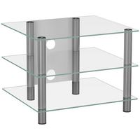 Phonotisch Sindas ca. 60x45 cm Transpar./Silber - Klar/Silberfarben, KONVENTIONELL, Glas/Metall (60/45/42cm) - MID.YOU