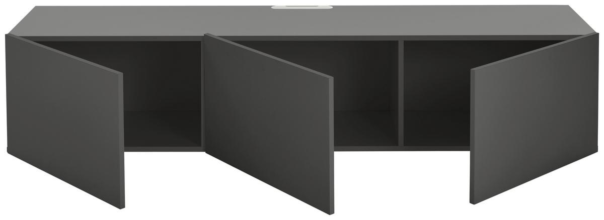 KOMODA NISKA NEWNIQ - antracytowy, Design, materiał drewnopochodny (180/36,7/42cm) - Hom`in