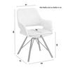 STOL MED ARMSTÖD ADRIANA - beige/svart, Modern, metall/textil (61/85/62,5cm) - Premium Living