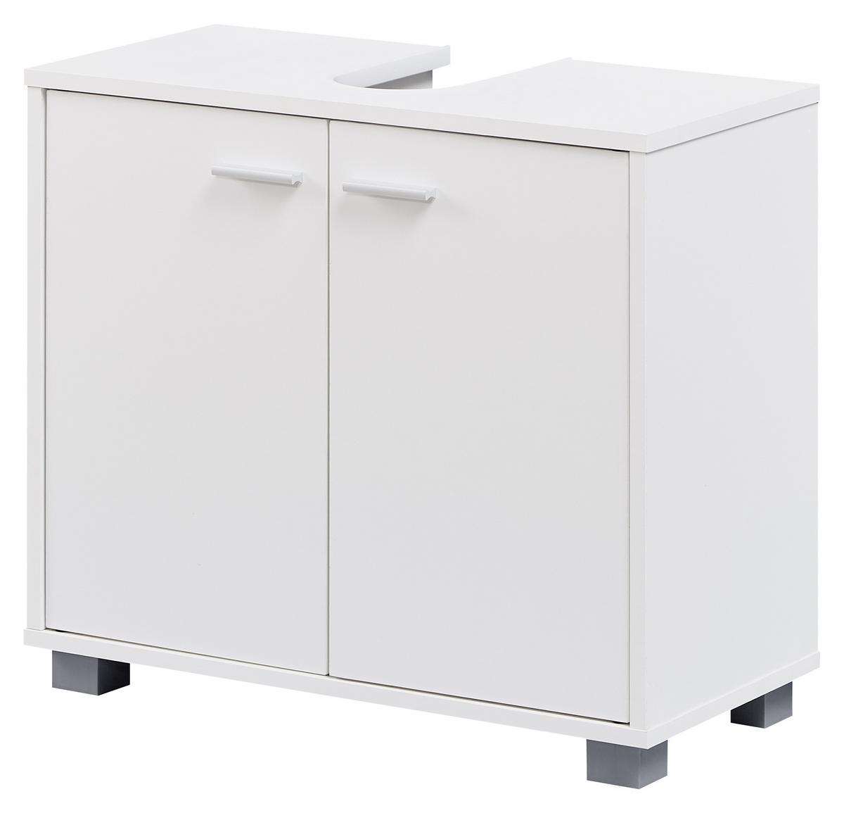 Omarica Za Pod Umivalnik Wl1.344 - bela/barve aluminija, Basics, kovina/umetna masa (60/55/30cm) - MID.YOU