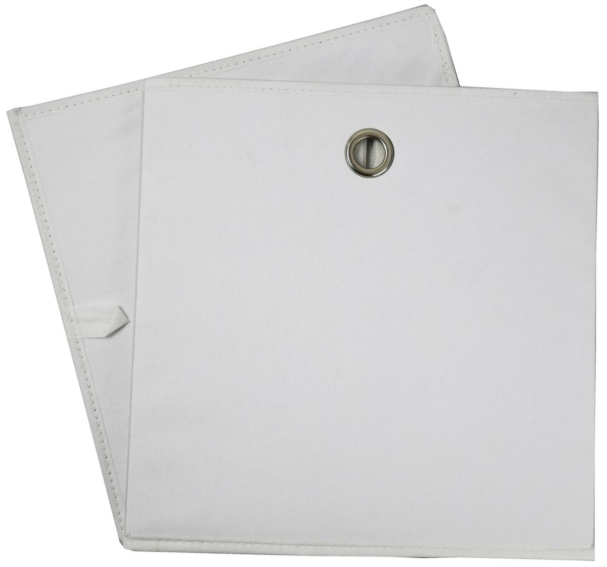 Faltbox Fibi in Weiss - Weiss, Konventionell, Karton/Textil (30/30/30cm) - Based