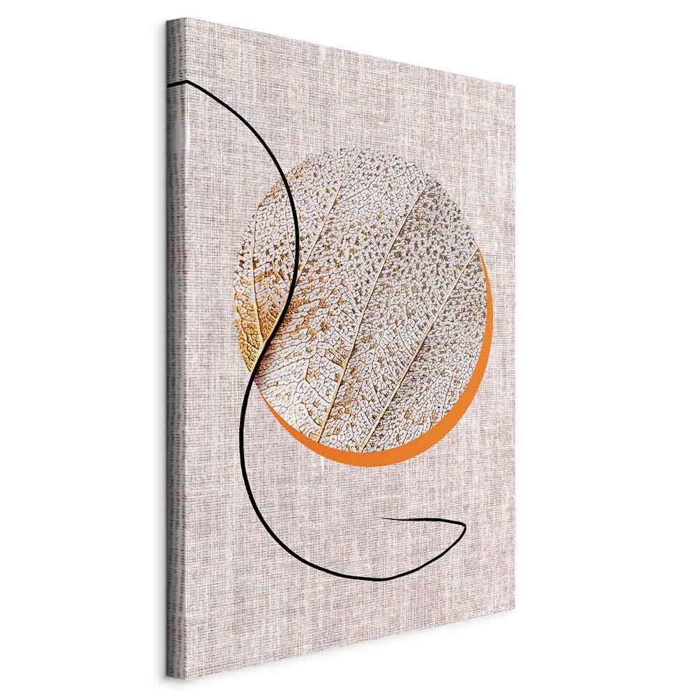 Slika Na Platnu Moon Etude - barve kapučina/oranžna, Basics, leseni material/tekstil (40/60/1.2cm) - artgeist