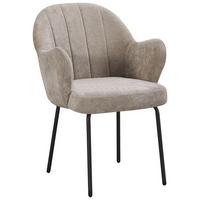 Naslanjač Fiona - črna/bež, Design, kovina/tekstil (63/82/60cm) - Mömax