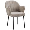 STOL MED ARMSTÖD FIONA - beige/svart, Design, metall/textil (63/82/60cm) - Mömax