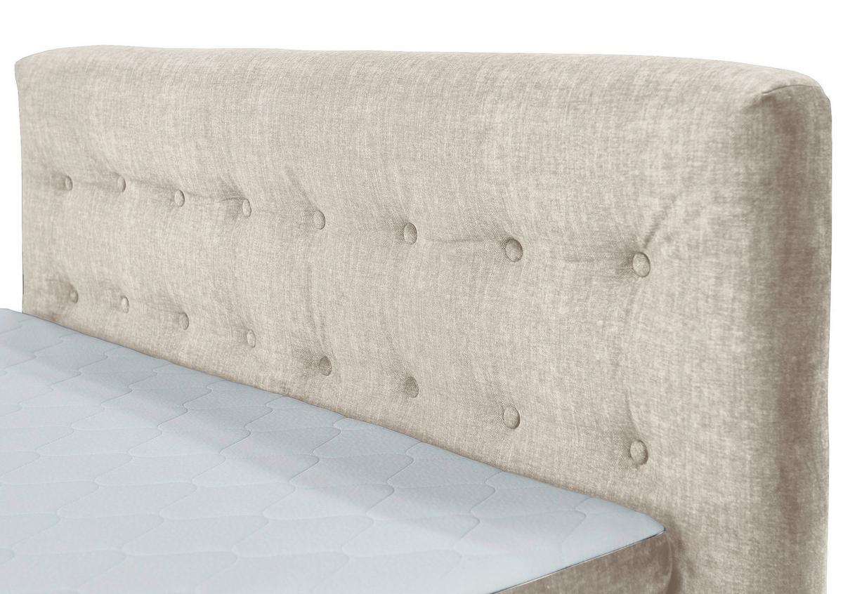 Boxspringbett Madeira in Creme ca. 200x200cm - Creme, KONVENTIONELL, Textil (200/200cm) - Premium Living