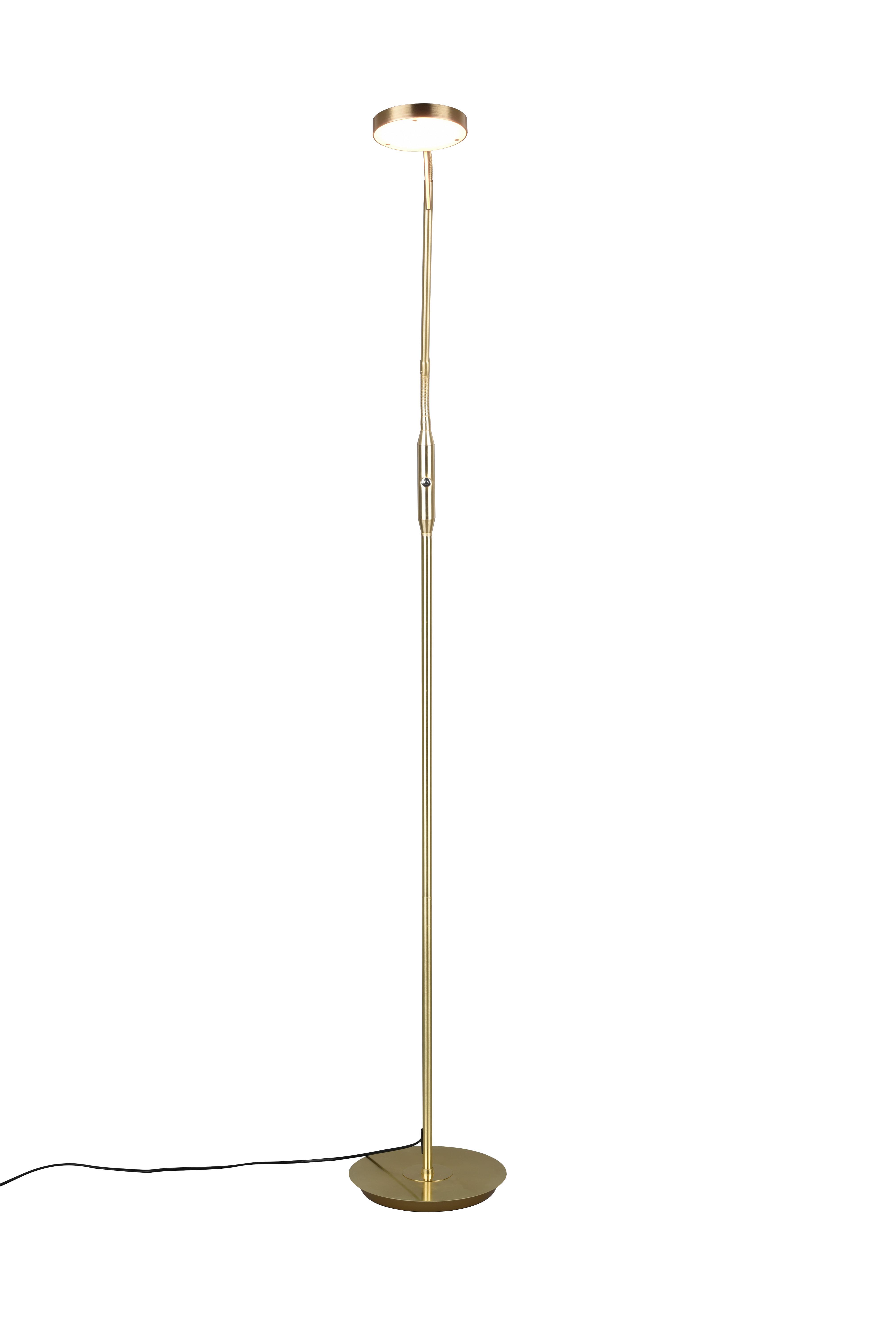 LED-Stehleuchte Monza Messingfarben max. 12 Watt - Messingfarben, Basics, Metall (145/25/50cm) - Trio Leuchten