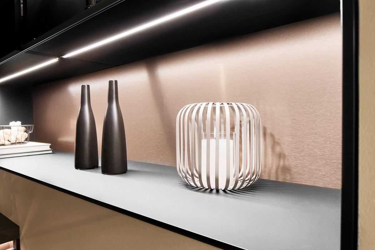 Einbauküche Senso Schwarz - Schwarz, MODERN, Holzwerkstoff (260,5/249cm) - Nobilia