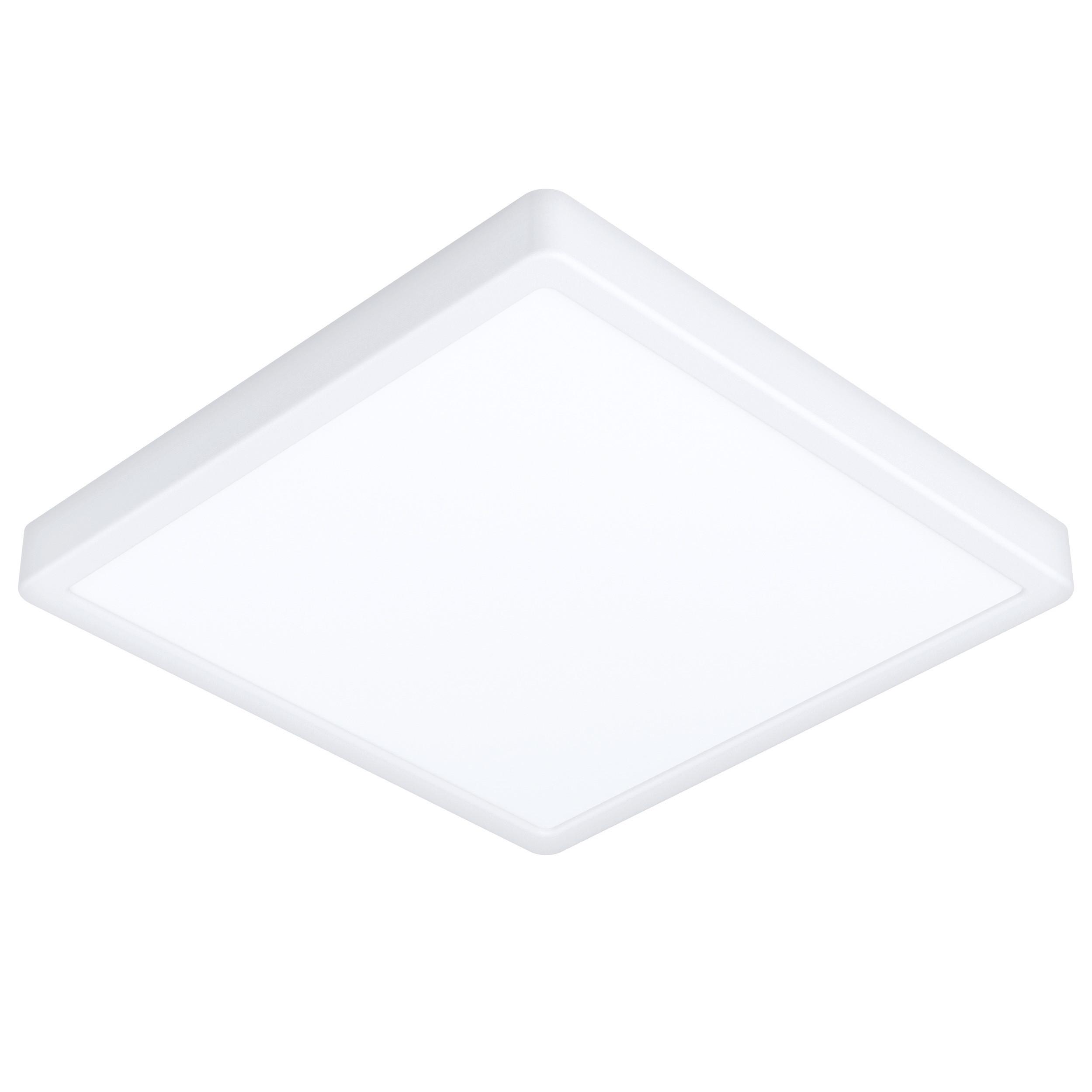 Badezimmer-Deckenleuchte Fueva Weiß max. 20,5 Watt - Weiß, KONVENTIONELL, Kunststoff/Metall (28.5/28.5/3cm) - Eglo