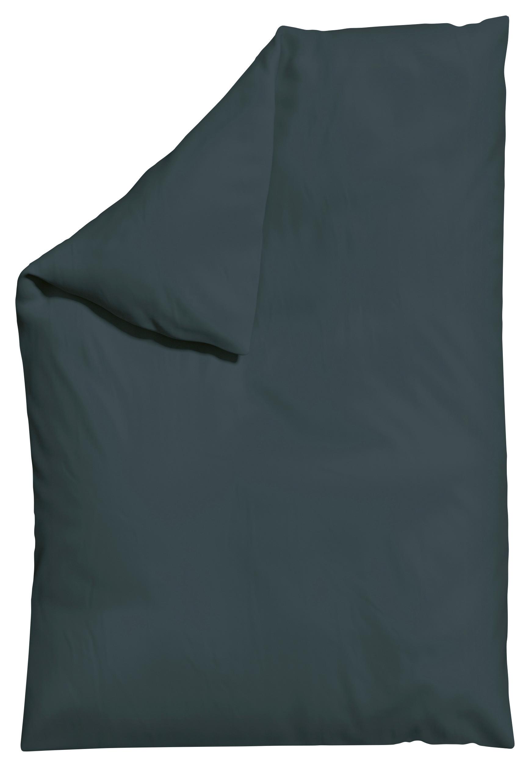 Bettdeckenbezug Woven Satin Dunkelgrau ca. 135-140x200cm - Dunkelgrau, Basics, Textil (135-140/200cm) - Schlafgut