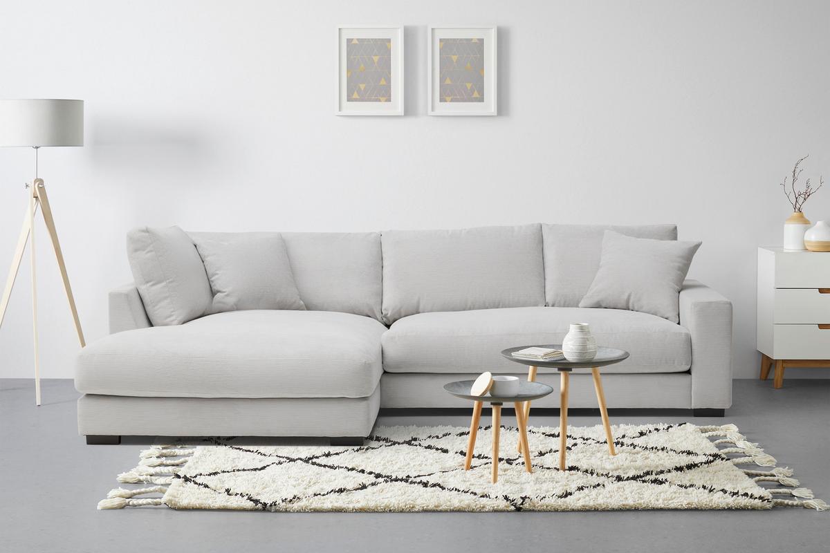 Colțar Pedro - gri deschis, Modern, textil (190/300cm) - Mömax