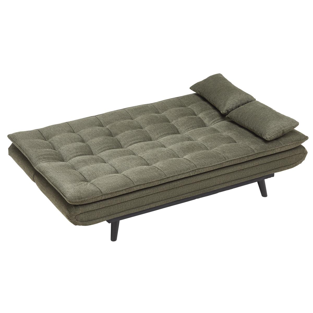 Schlafsofa Sun Grün - Schwarz/Grün, MODERN, Holz/Textil (190/83/93cm) - Mömax