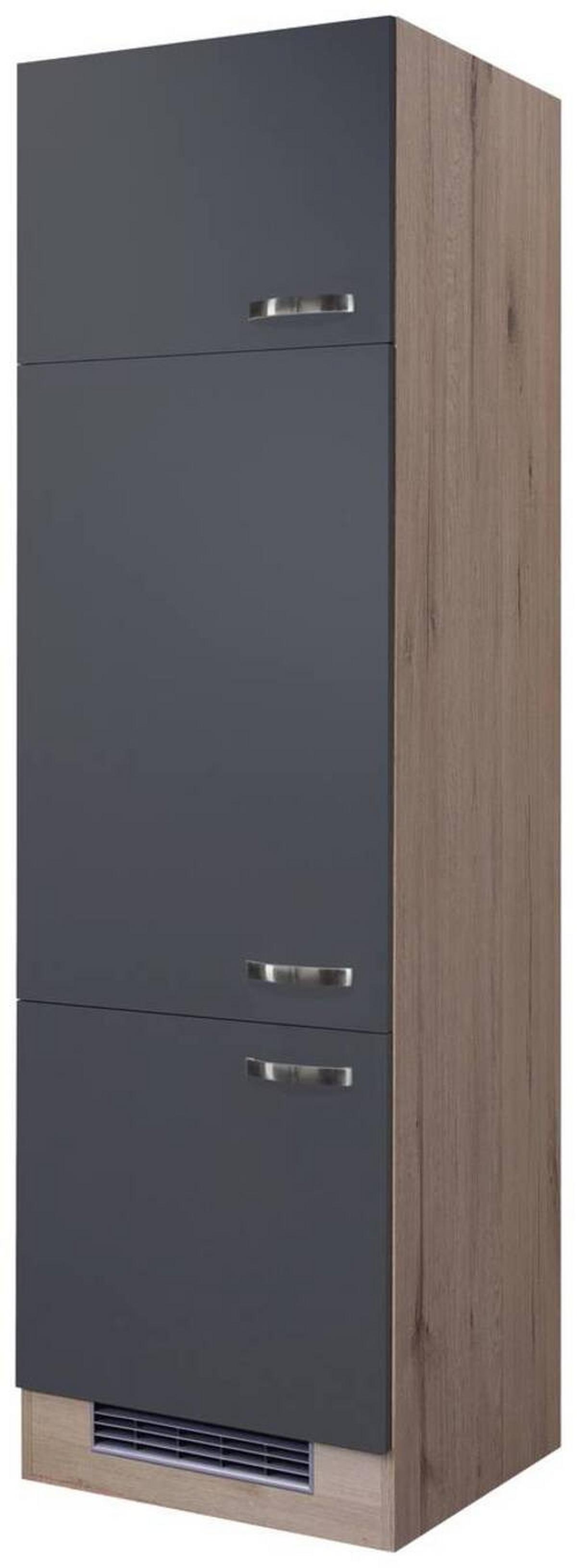 Dulap pt aparate incorporabile SHADOW     GIT60 - gri închis/stejar San Remo, Modern, material pe bază de lemn (60/200/57cm)