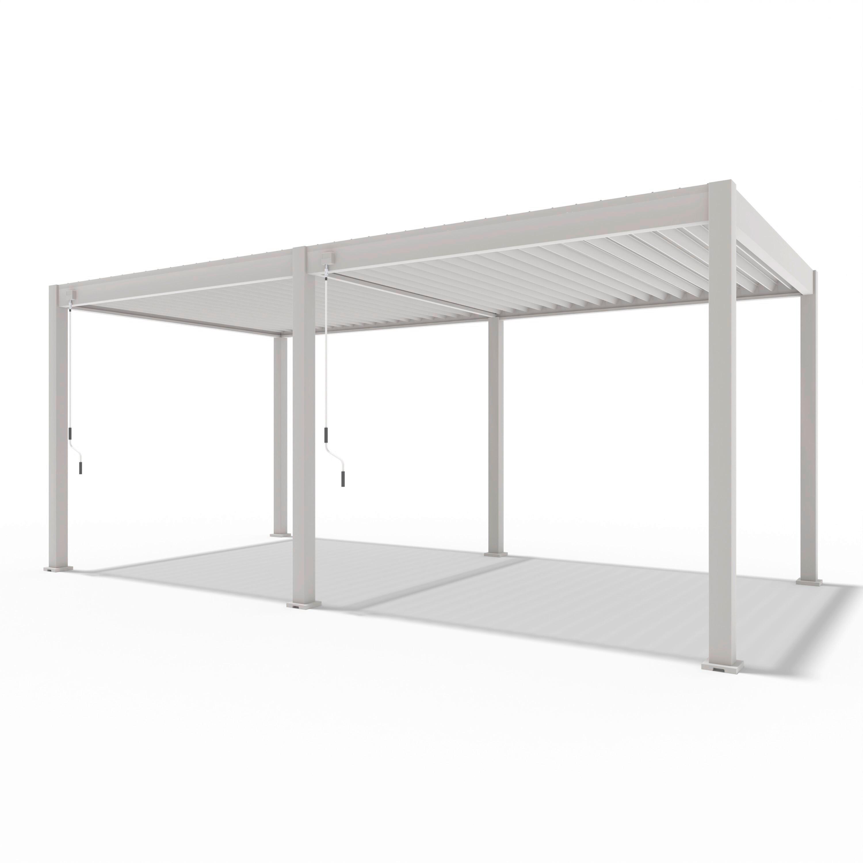 Pergola Trumof, Biserna Barva, 3x6m - biserna, Basics, kovina (300/255/600cm) - Gardenson