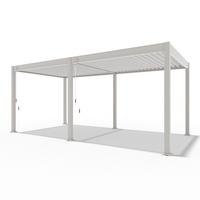 Pergola Trumof, Biserna Barva, 3x6m - biserna, Basics, kovina (300/255/600cm) - Gardenson