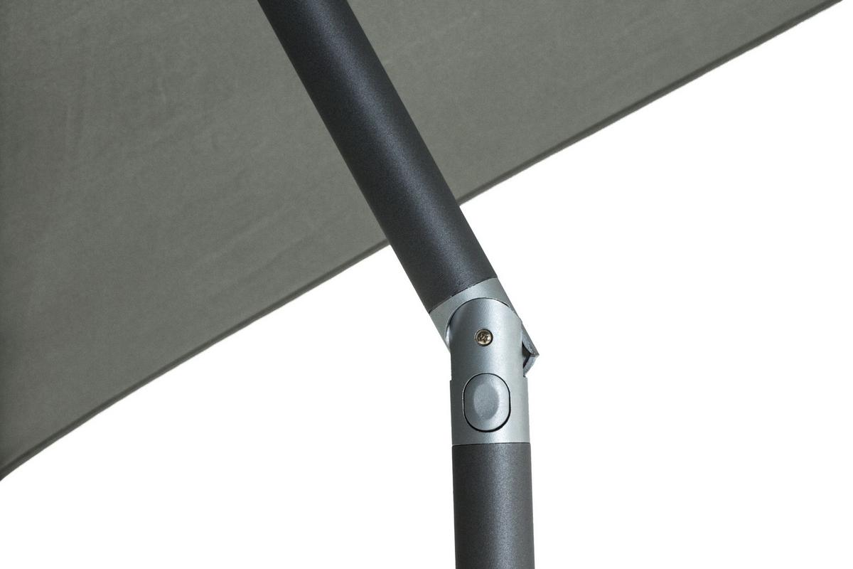 Sonnenschirm Anthrazit/ Olivgrün ca. 250x238x200 cm - Anthrazit/Olivgrün, KONVENTIONELL, Textil/Metall (250/200cm) - Siena Garden