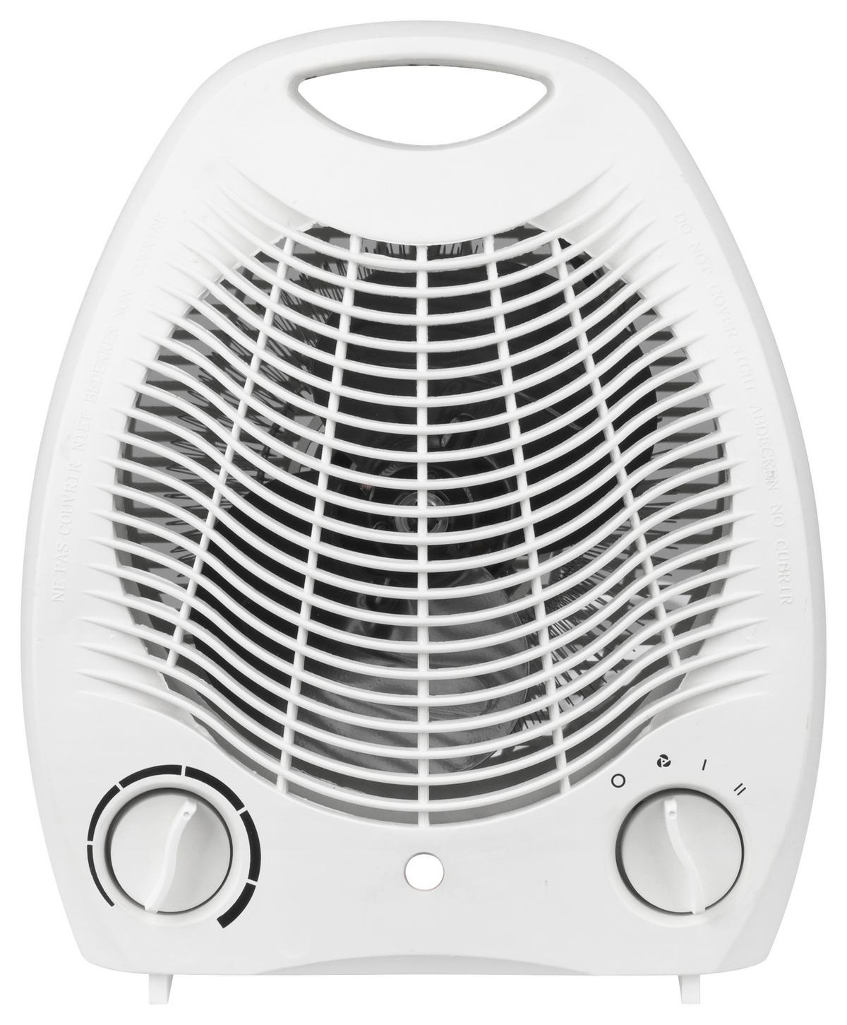 Heizstrahler Worm in Weiß max. 1000/2000 Watt - Weiß, KONVENTIONELL, Kunststoff (22/12,5/26cm) - Insido