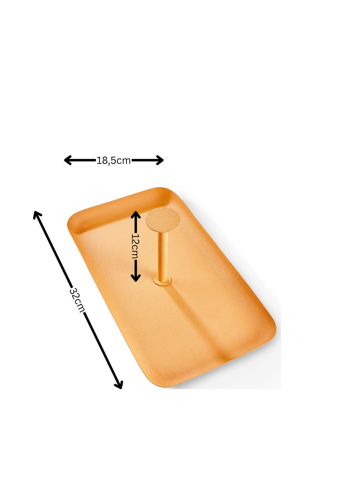 Etagere Amina Orange, 2-stöckig - Orange, Basics (32/18,5/12cm) - FYNCH-HATTON