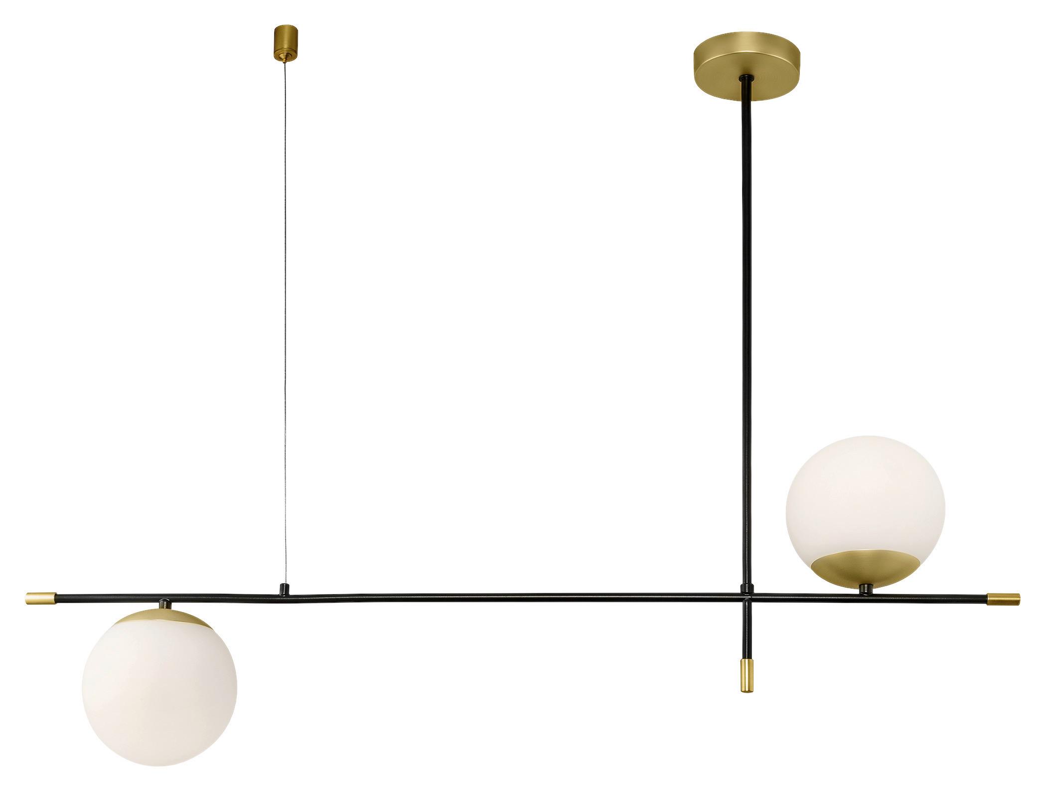 Pendelleuchte Nostalgia Schwarz/Gold max. 40 Watt - Goldfarben/Schwarz, Trend, Glas/Metall (15/76/95cm) - MAYTONI
