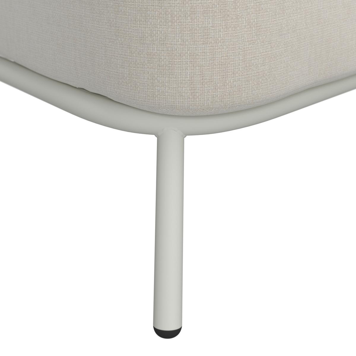 Scaun set Iska - alb/crem, Modern, metal/textil (76/91/73cm) - Bessagi Garden