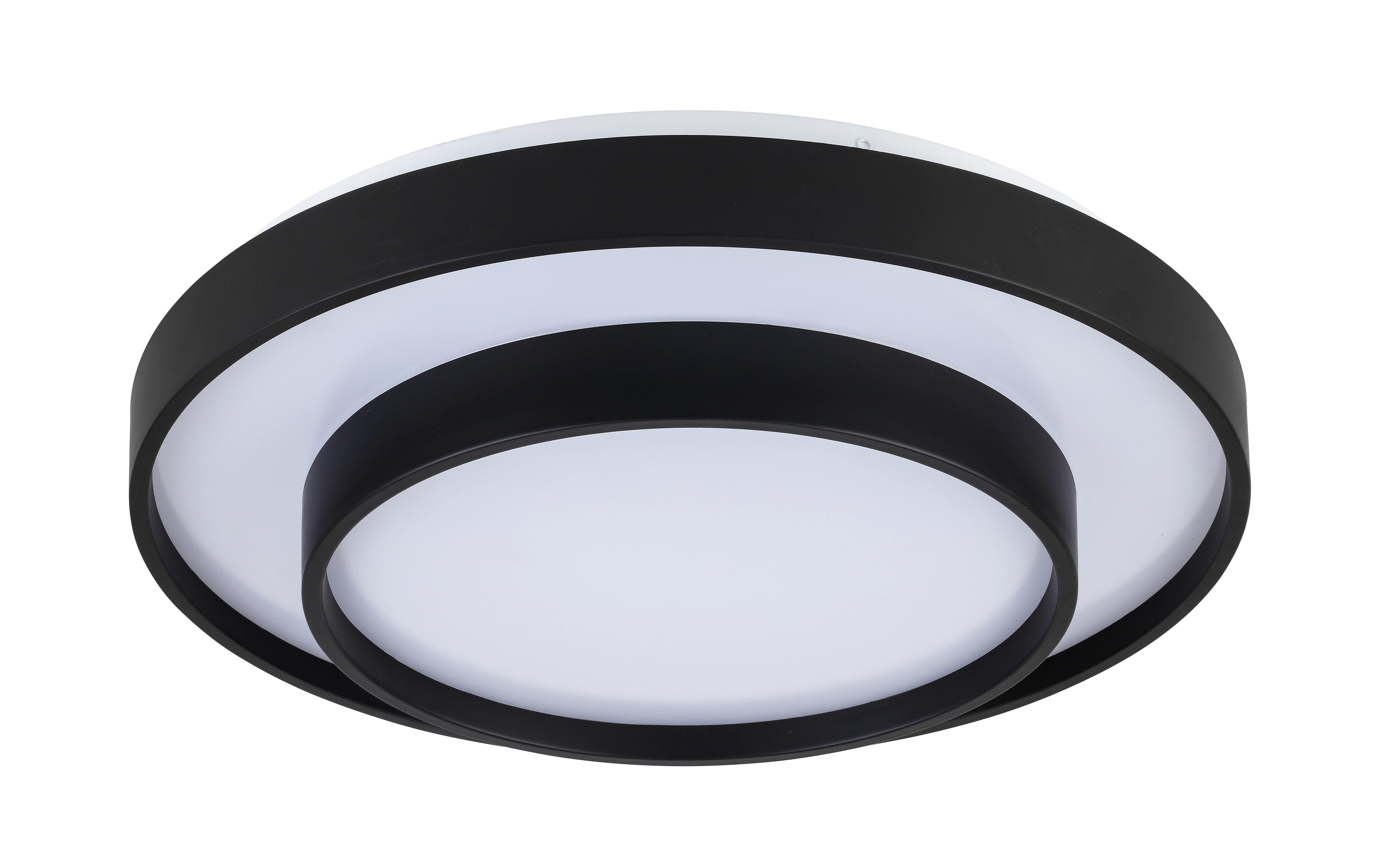 LAMPA SUFITOWA LED RIKU - czarny, Modern, tworzywo sztuczne/metal (48/8,5cm) - Bessagi Home