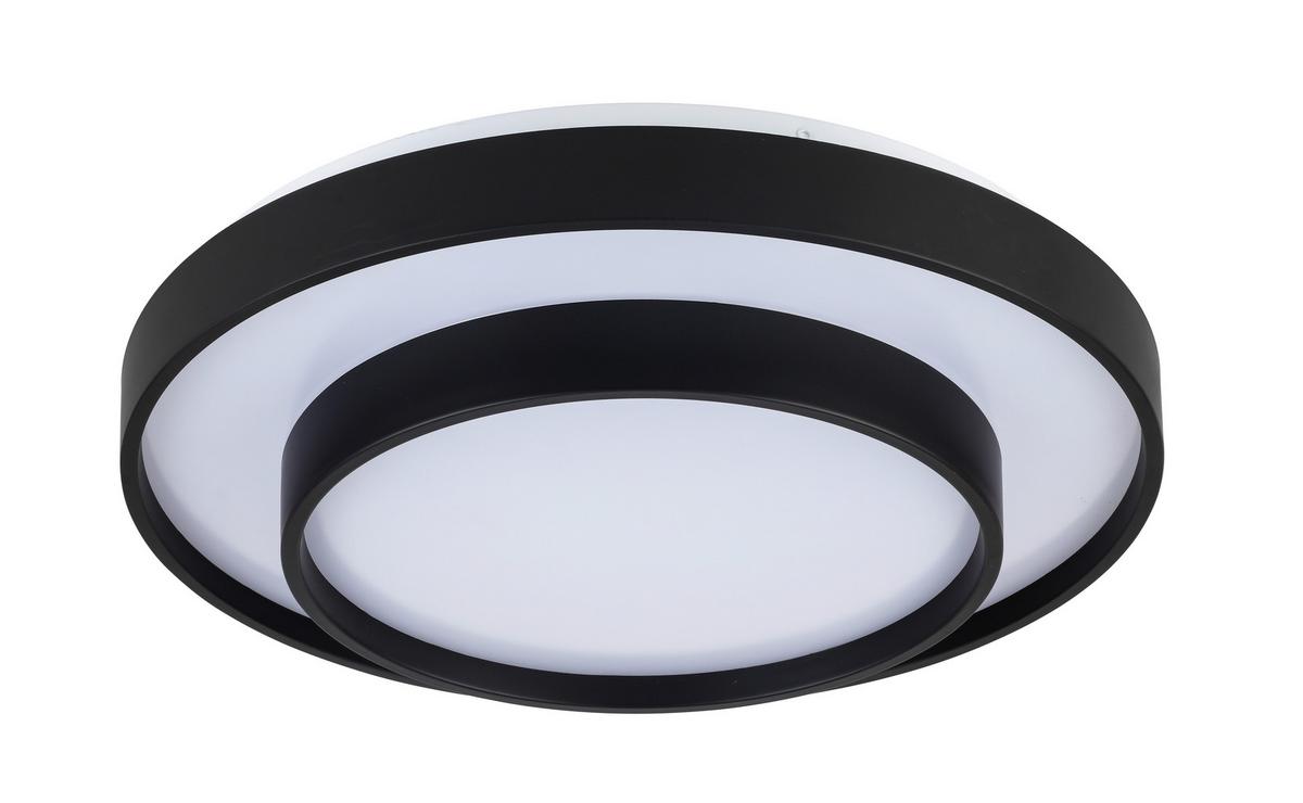 LAMPA SUFITOWA LED RIKU - czarny, Modern, tworzywo sztuczne/metal (48/8,5cm) - Bessagi Home