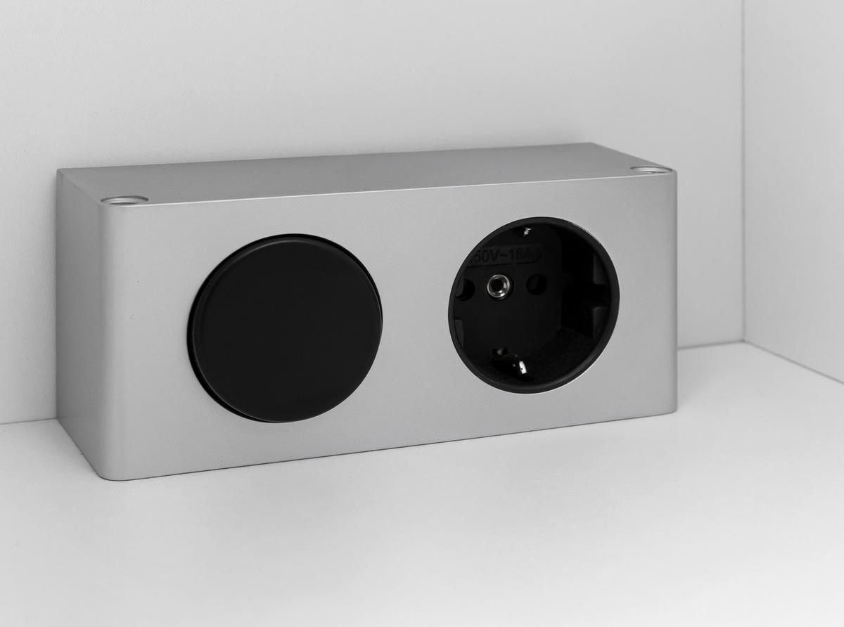 SPIEGELSCHRANK ELMAU -EXKLUSIV- - Eiche Wotan/Schwarz, Romantik / Landhaus, Glas/Holzwerkstoff (80/64/20cm) - Mömax