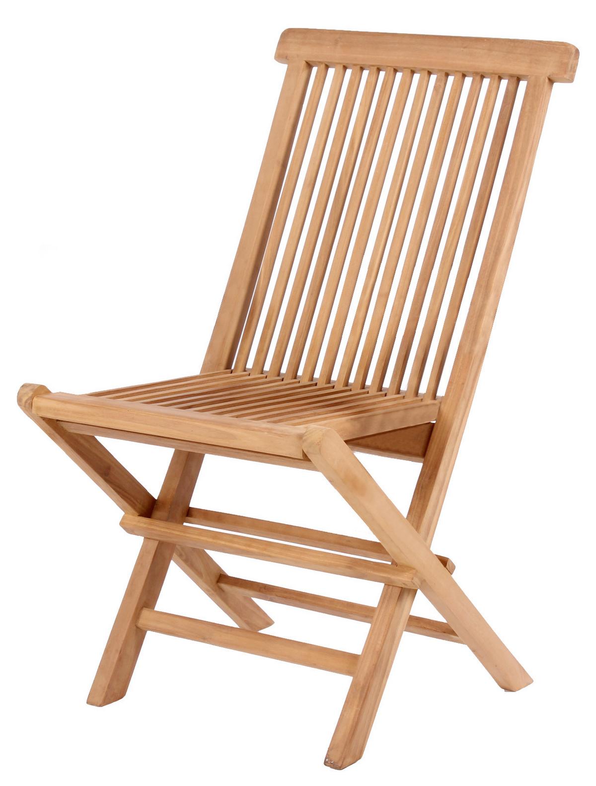 Gartenklappstuhl Woodie Teak - Teakfarben, Basics, Holz (47/89/62cm)
