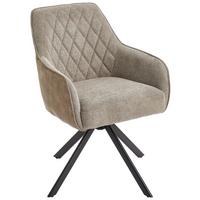 KRZESŁO Z PODŁOKIETNIKAMI JULE - czarny/szary, Modern, metal/drewno (60/87/65cm) - Livetastic