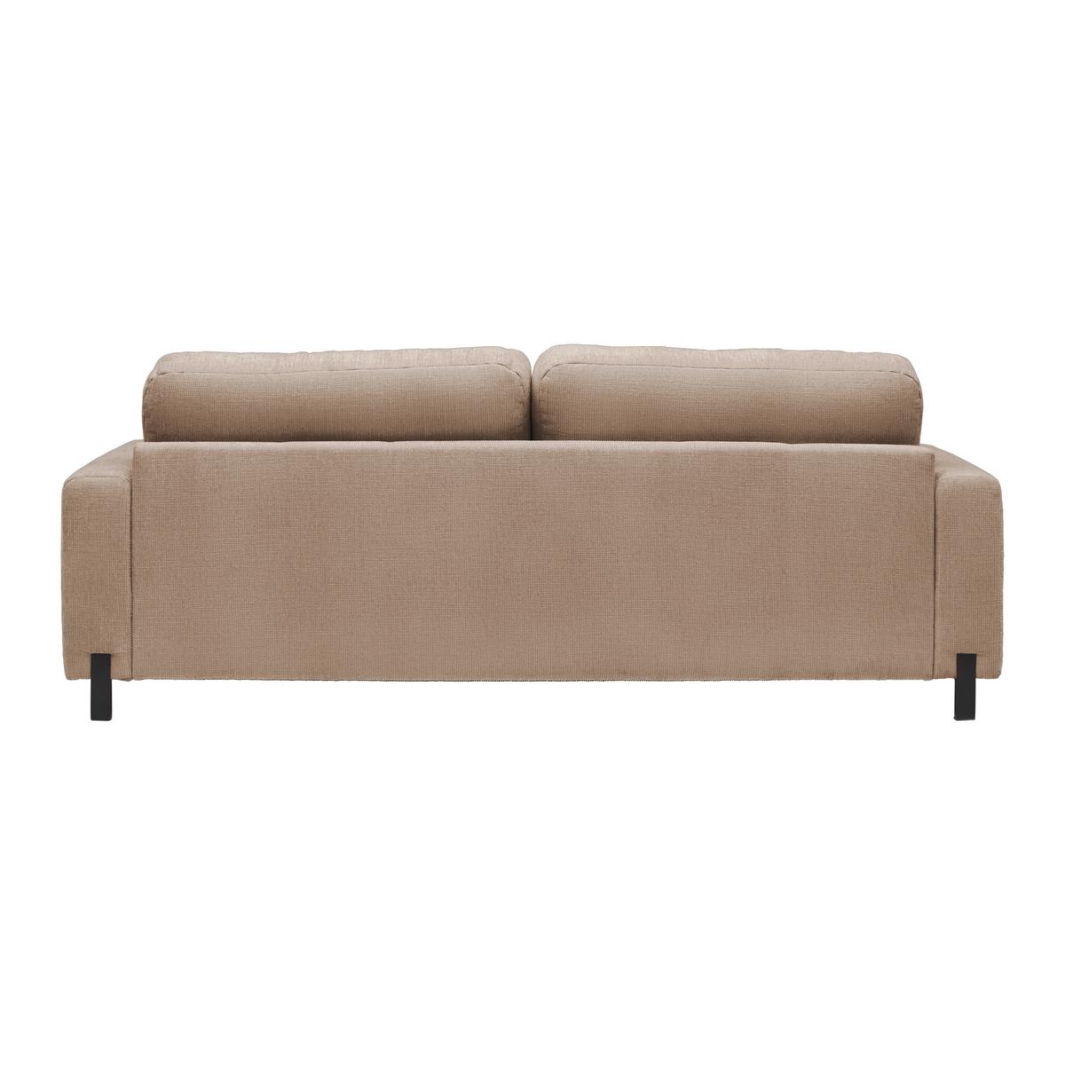 3-Sitzer-Sofa Piega Cappuccino - Schwarz/Cappuccino, MODERN, Textil/Metall (230/66-87/96cm) - Mömax