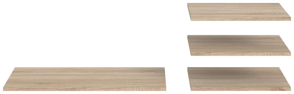 Set Polic Oakland, Barva Hrasta, 4 Kos - hrast sonoma, Moderno, leseni material (78/1,6/48cm) - MID.YOU