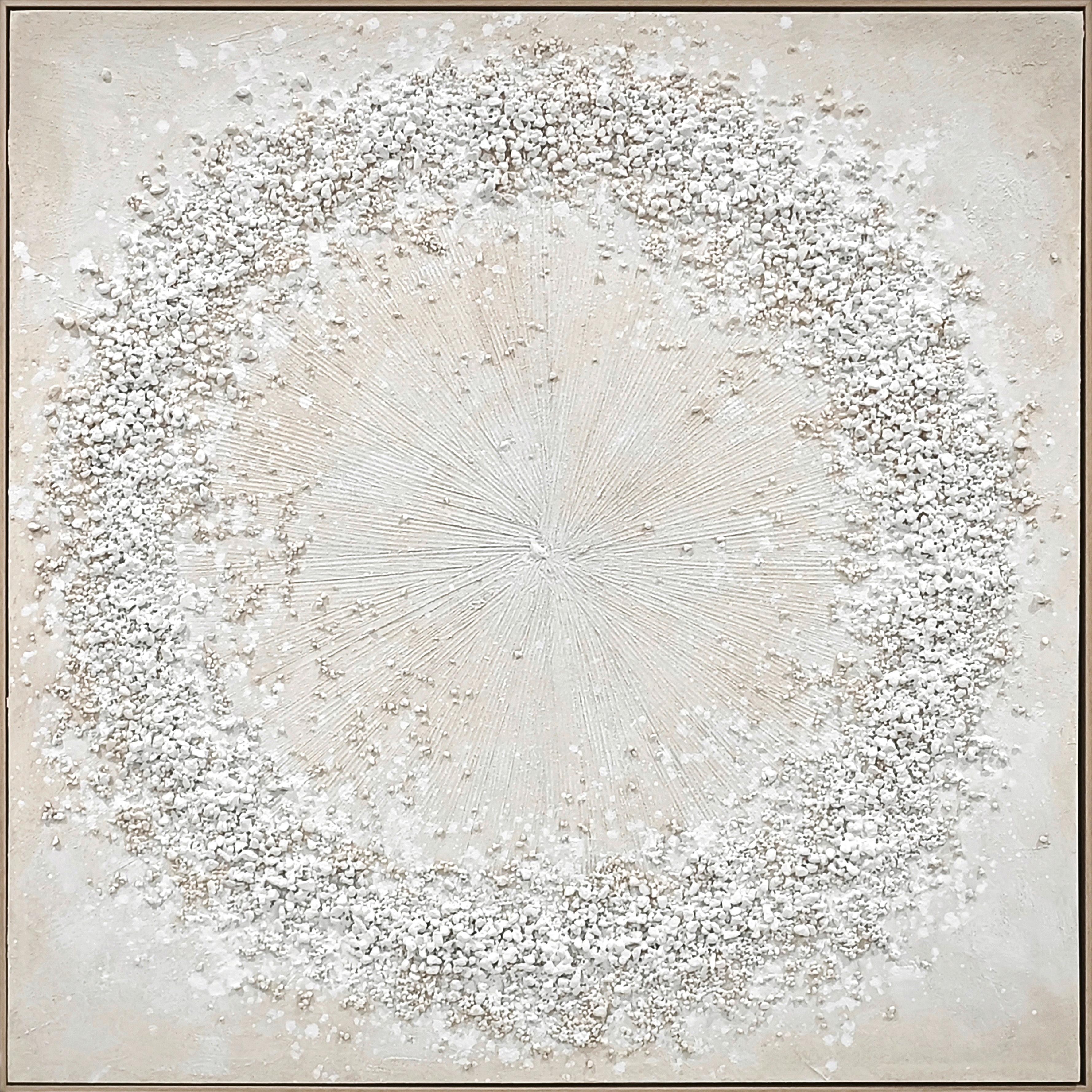 Leinwandbild Keira Grau/weiss Ca. 102x102x4,5cm - Weiss/Beige, Konventionell, Holz/Kunststoff (102/102/4,5cm) - Mömax