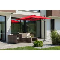 Ampelschirm Rhodos Junior ca.300x239x230cm Rot - Anthrazit/Rot, Basics, Textil/Metall (300/239/230cm) - Schneider