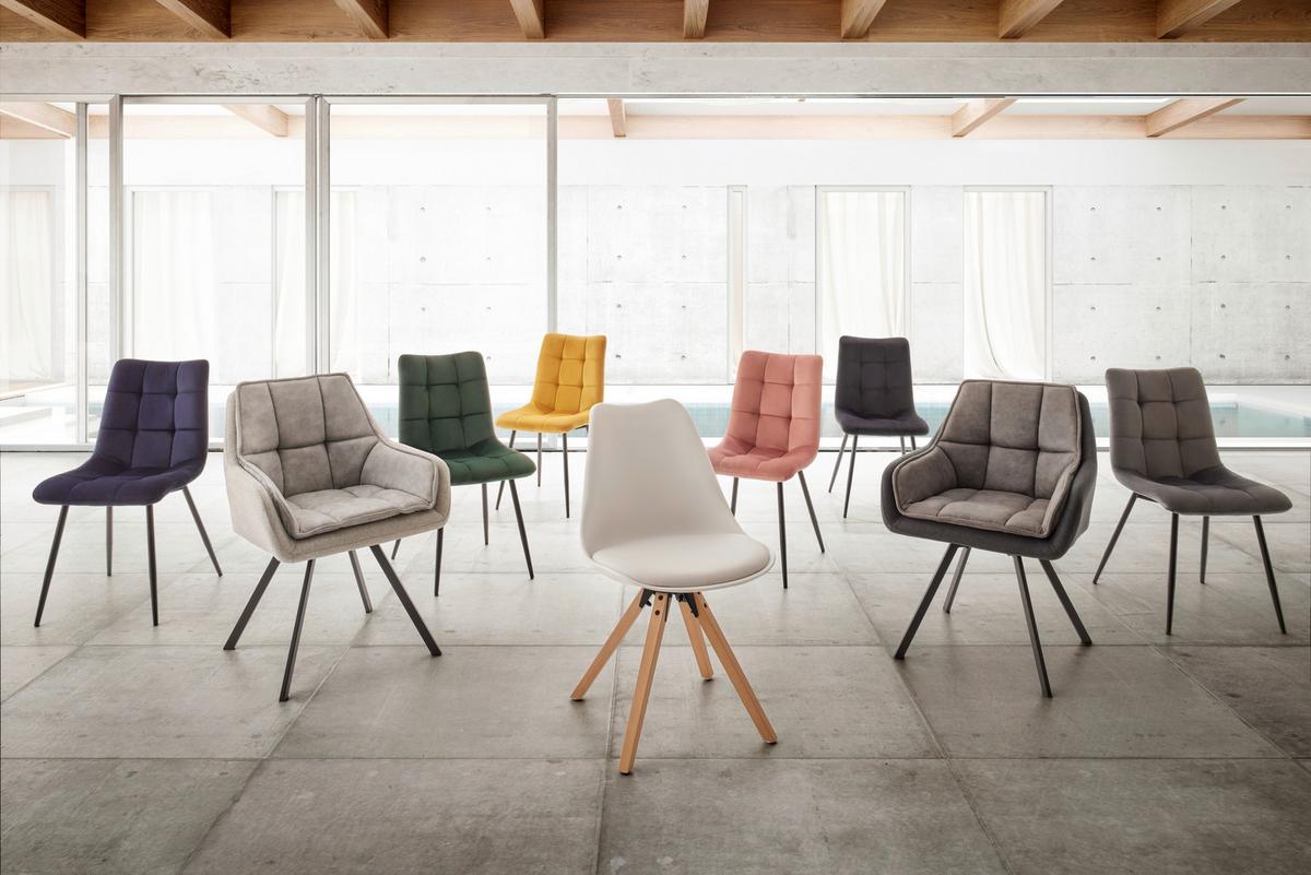 KRZESŁO RICKY 2 - kolor bukowy/biały, Modern, tworzywo sztuczne/drewno (56/85/49cm) - Bessagi Home