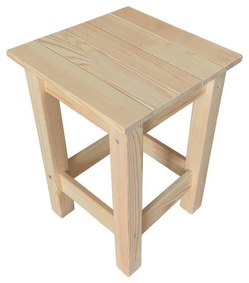Tabure Uni, Bor, Masivno - barve bora, Konvencionalno, les (33/45/33cm)