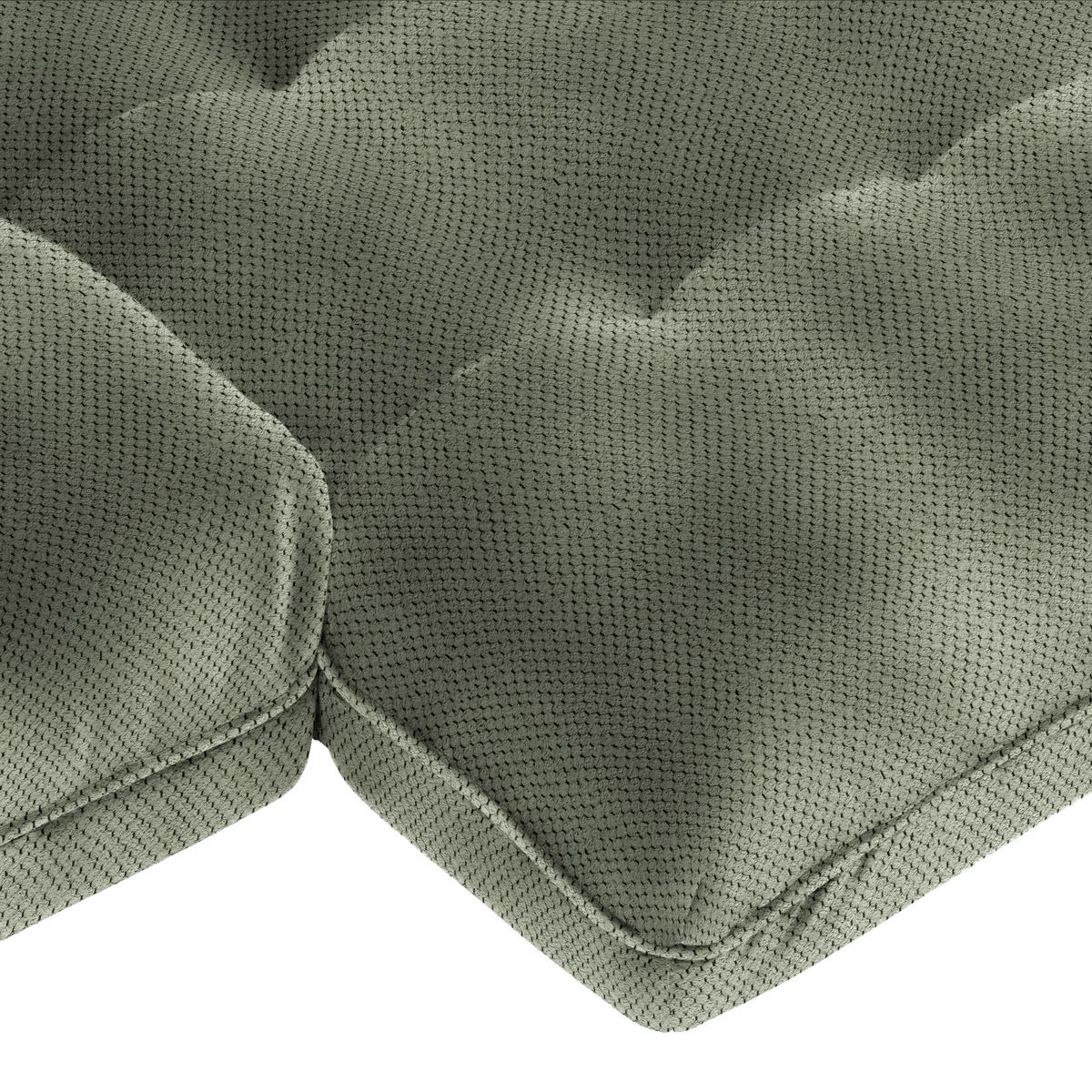 Wohnlandschaft Vivo Grün - Schwarz/Grün, Modern, Kunststoff/Textil (317/63/179cm) - Premium Living