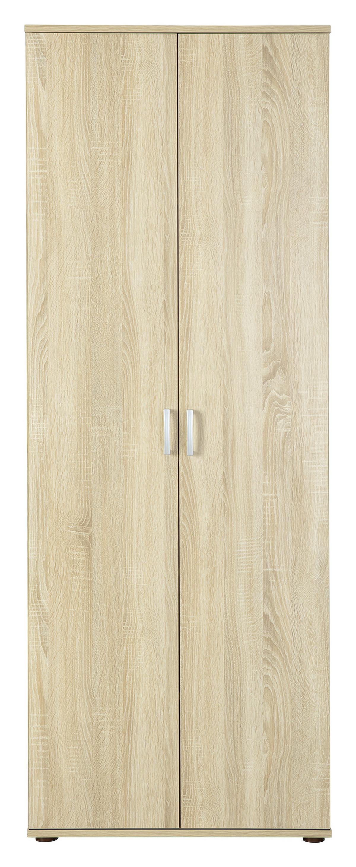 Mehrzweckschrank Gallo Sonoma Eiche ca. 70x189x34cm - Schwarz/Sonoma Eiche, Basics, Holzwerkstoff/Kunststoff (70/189/34cm) - MID.YOU